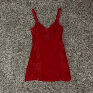 Victoria Secret Red Sheer Lace Lingerie Babydoll Top 
Size: X-Small